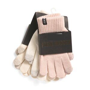 STEVE MADDEN Ivory/tan 3pk Gloves
